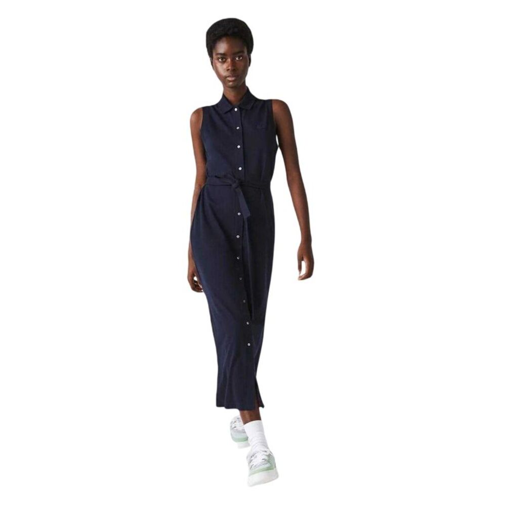 Lacoste Womens/Ladies Collared T-Shirt Dress / Navy Blue